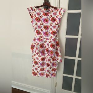 La petite robe chiara boni peplum floral dress size 14 couture